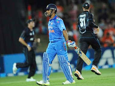 Dhoni was also out trying to play the hook shot. AP