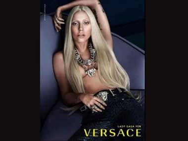 The Versace ad tweeted out by Lady Gaga.