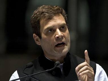 Rahul at the AICC meet. AFP.