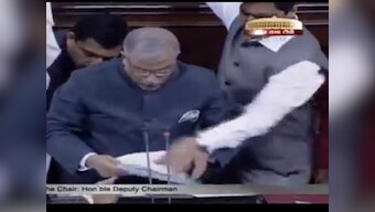 Telangana: Watch how TDP MP Ramesh roughs up Rajya Sabha Secy General