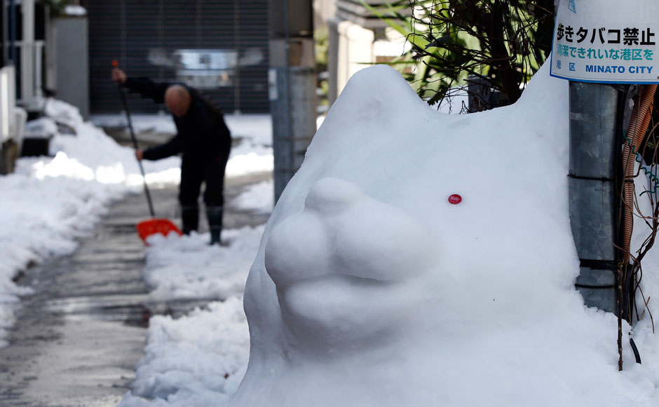 Photos: What Tokyo's heaviest snowfall since WWII looks ...