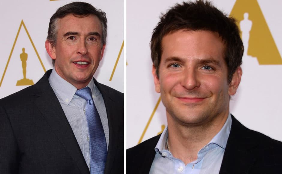 Steve Coogan, Bradley Cooper poses on arrival for the 86th Oscar's Nominee's Luncheon at the Beverly Hilton Hotel in Beverly Hills, California, on February 10, 2014. AFP