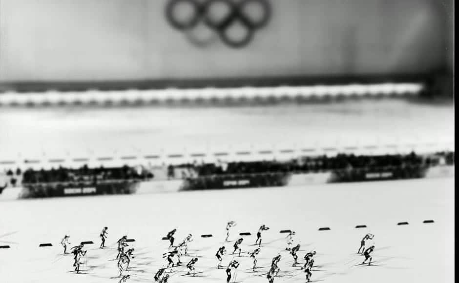 Athletes compete in the Women's 12.5 km Mass Start. Getty Images