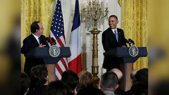 Barack and Francois take center stage at White House