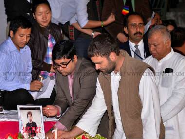 Rahul Gandhi at the protest. Naresh Sharma/Firstpost 