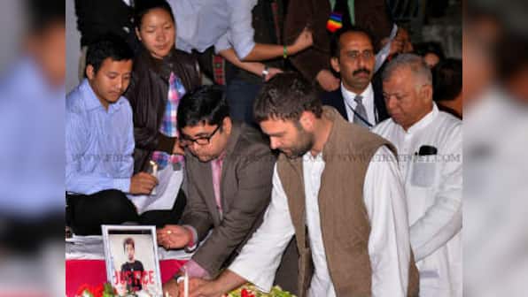 Rahul meets protestors at Jantar Mantar, assures justice for Nido 