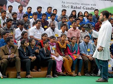 During his interaction with students at Bangalore University. PTI