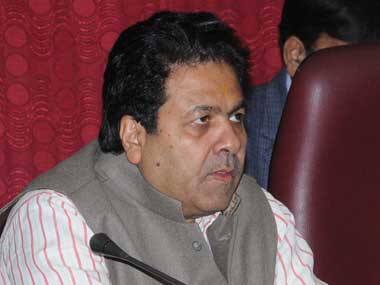 Planning Minister Rajeev Shukla. Image courtesy PIB