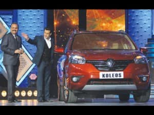 Actor Salman Khan with his Renault Koleos at the Renault Star Guild Awards