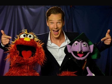 A screengrab of Benedict Cumberbatch on Sesame Street