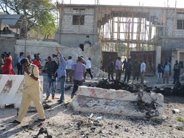 The attack in front of the Presidential Palace. AFP.