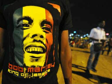 A man wearing a Bob Marley Tshirt. AFP 
