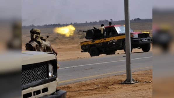Grocery market in Libya turns into arms, guns bazaar