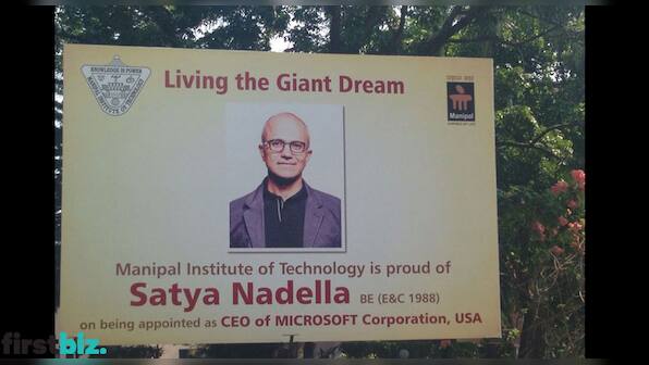Image of the day: Manipal varsity cashes in on Nadella's Microsoft appointment