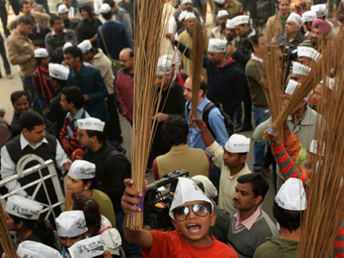 Election result effect: As AAP wins big, jhadu prices shoot up in Delhi Election result effect: As AAP wins big, jhadu prices shoot up in Delhi