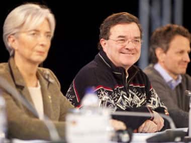 Leaders at a G-7 meeting.