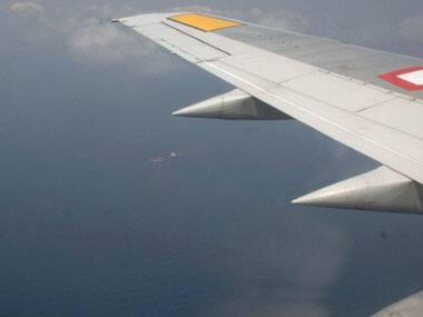 View from a Malaysian military jet. AFP.