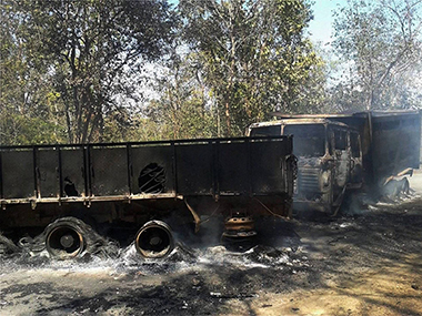 Naxals torch two buses in Chhattisgarh; passengers unhurt Naxals torch two buses in Chhattisgarh; passengers unhurt