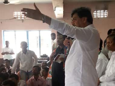 Ashok Chavan at the rally in Mudkhed. Kavitha Iyer/ Firstpost 