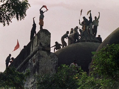 File photo taken during the Babri Masjid demolition. AFP