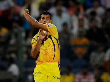 Ishwar Pandey of The Chennai Superkings bowls during match 8 of the Pepsi Indian Premier League 2014 between the Chennai Super kings and The Delhi Daredevils. BCCI 
