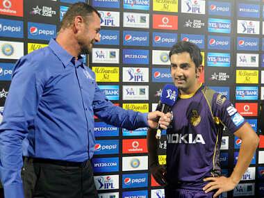 Gautam Gambhir captain of the Kolkata Knight Riders during the presentation after match 11 of the Pepsi Indian Premier League 2014 between the The Royal Challengers Bangalore and the Kolkata Knight Riders. BCCI
