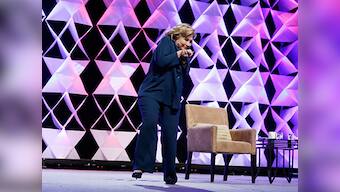 Shoe thrown at Hillary Clinton during a speech in Las Vegas