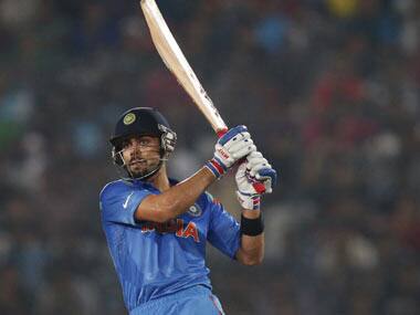 Kohli struck five fours and two sixes off only 44 balls as India scored 176-4 in 19.1 overs. AP