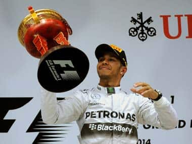 The good times are here for Lewis Hamilton again. AFP