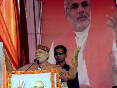 Narendra Modi in Himachal Pradesh. PTI