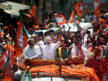 Varanasi turns into sea of saffron as Modi files LS nomination Varanasi turns into sea of saffron as Modi files LS nomination