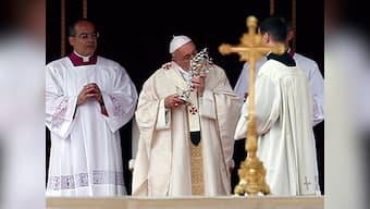 Pope Francis presides over historic day of four popes