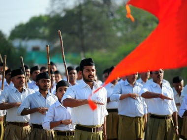 Indian members of the Hindu Nationalist Rashtriya Swayamsevak Sangh (RSS) march. AFP