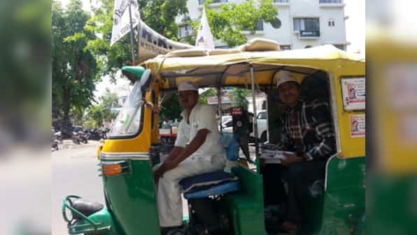 AAP on auto-pilot in Ahmedabad: You see the rickshaw, but who's the candidate?