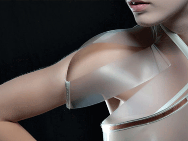 There's a dress that goes transparent as you get turned on There's a dress that goes transparent as you get turned on