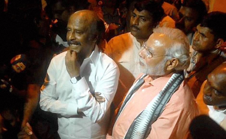 Modi Rajni Images: Narendra Modi goes for Rajinikanth's darshan in Chennai – Firstpost