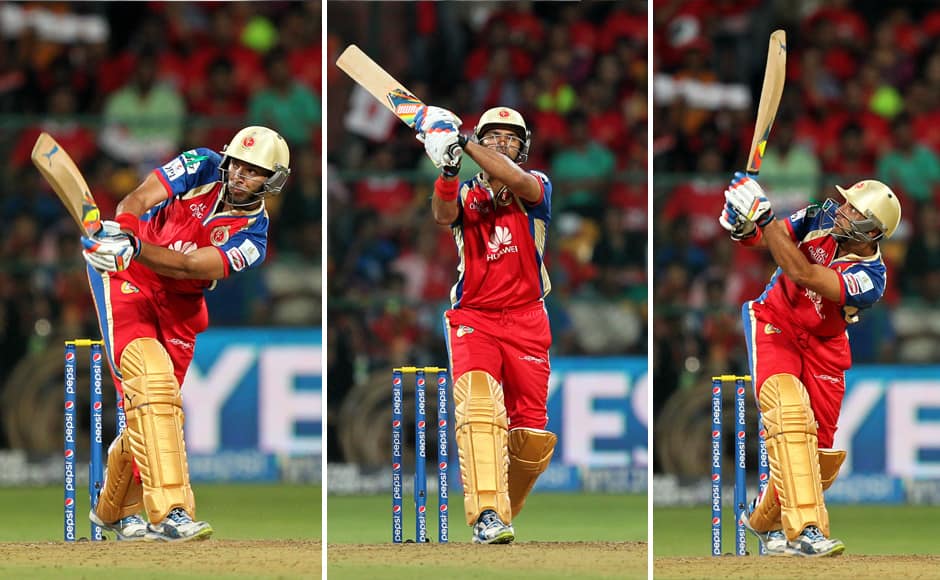 Yuvraj singh of the Royal Challengers Banglore during match 38 of the Pepsi Indian Premier League Season 2014 between the Royal Challengers Bangalore and the Delhi Daredevils held at the M. Chinnaswamy Stadium, Bangalore, India on the 13th May 2014Photo by Prashant Bhoot / IPL / SPORTZPICS