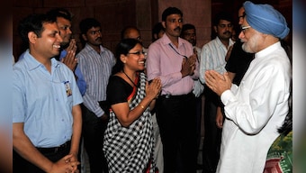 After 10 years in office, Manmohan Singh bids adieu to PMO staff