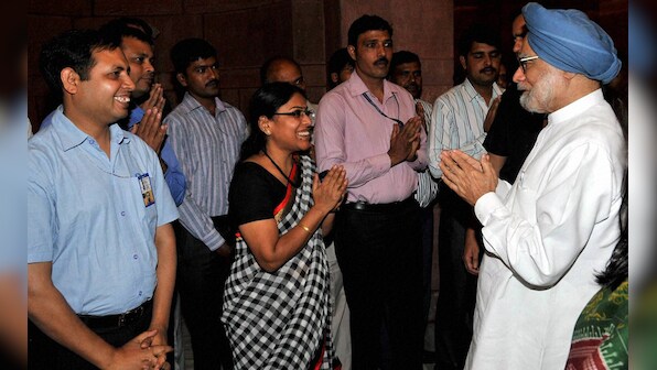 After 10 years in office, Manmohan Singh bids adieu to PMO staff
