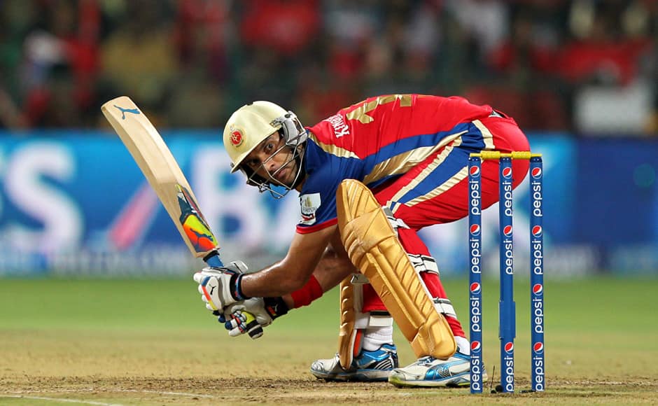 Yuvraj Singh of the Royal Challengers Banglore during match 38 of the Pepsi Indian Premier League Season 2014 between the Royal Challengers Bangalore and the Delhi Daredevils held at the M. Chinnaswamy Stadium, Bangalore, India on the 13th May 2014Photo by Prashant Bhoot / IPL / SPORTZPICS