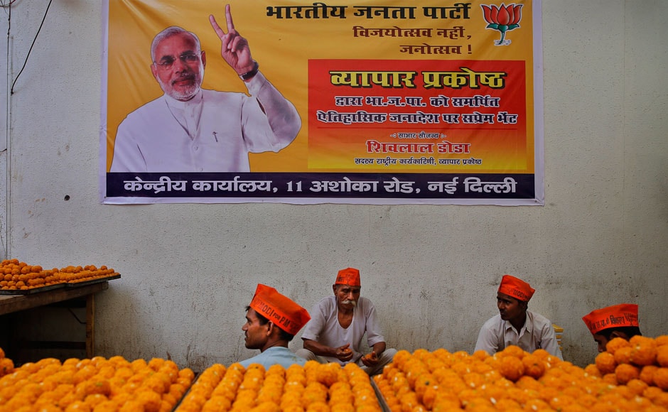 The Ashoka Road office of the BJP is getting ready to prepare for victory in the Lok Sabha elections.It's definitely going to be a sugar overdose given the number of sweets that are lined up. AP The Ashoka Road office of the BJP is getting ready to prepare for victory in the Lok Sabha elections.It's definitely going to be a sugar overdose given the number of sweets that are lined up. AP