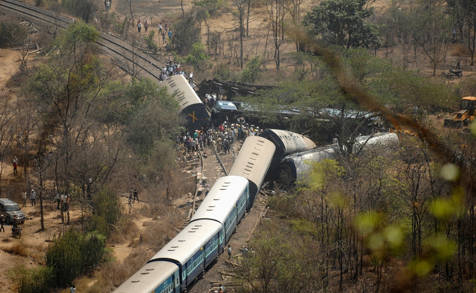 This picture shows the full extent of the disaster. Nearly 120 injured passengers were admitted to hospitals in Nagothane, Roha and Alibaug, while the serious ones were shifted to Mumbai. This picture shows the full extent of the disaster. Nearly 120 injured passengers were admitted to hospitals in Nagothane, Roha and Alibaug, while the serious ones were shifted to Mumbai.
