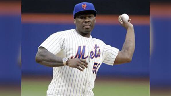 Watch: 50 Cent's first baseball pitch not even worth that much