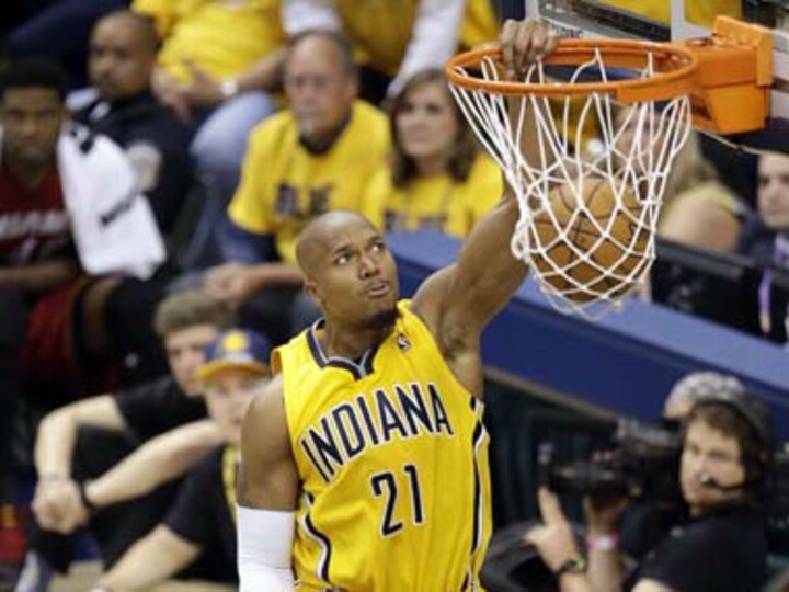 NBA playoffs: Pacers pull away from Heat 107-96 to take 1-0 lead