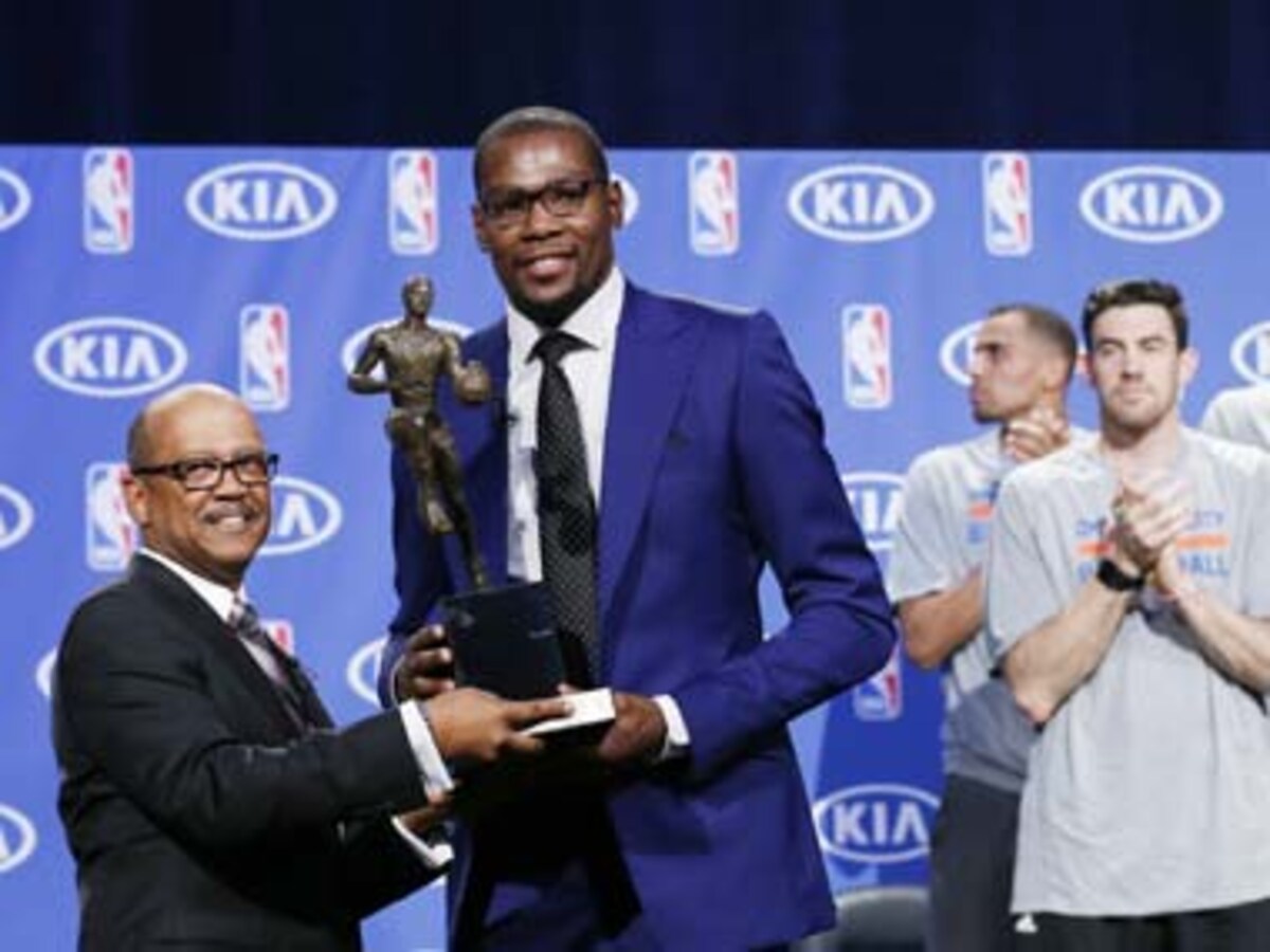 Kevin Durant of Oklahoma City Thunder wins MVP award for first