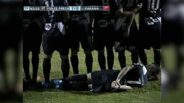 Viral Video: Team puts up craziest wall, still can't stop goal