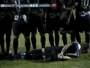 Viral Video: Team puts up craziest wall, still can't stop goal