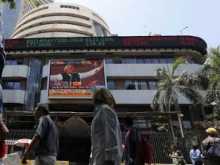 Record-high sensex registers minor blip in march upwards