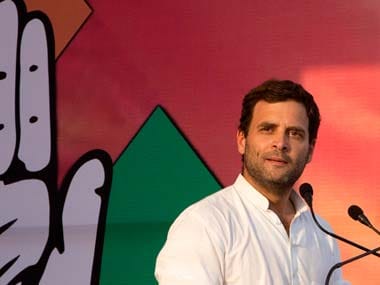 Rahul Gandhi during the campaign trail. AP
