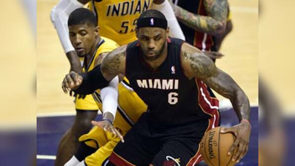 NBA: James, Wade help Miami even series with Indiana in Game 2